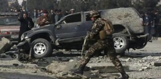 roadside bomb blast in Helmand province, Afghanistan