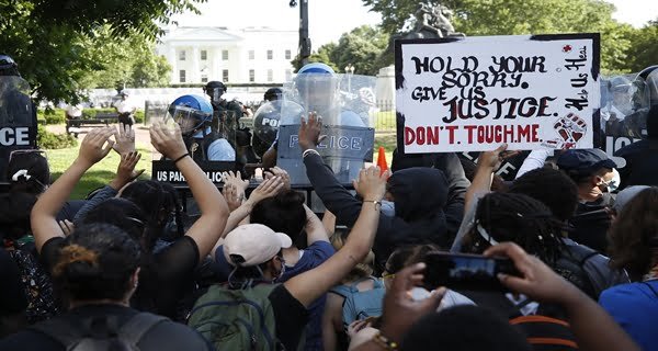 American protesters