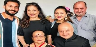 anupam kher and family