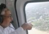 Bihar CM makes aerial survey of flood affected areas of state