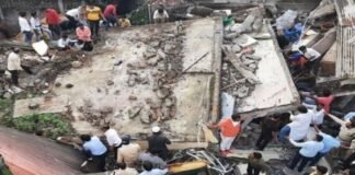 Two-storey building collapsed in Dewas