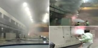 fire at Srisailam power station