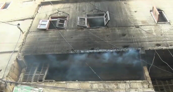 Fire in Karachi building