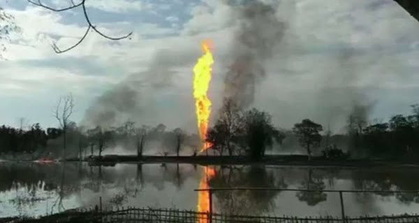 Oil India gas fire