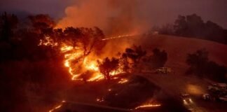 wildfire spread in California