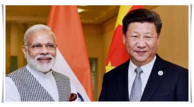 Indian PM Modi and China's Xi Jinping