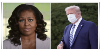 Michelle Obama and Donald Trump