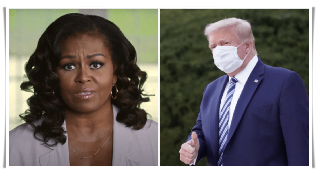 Michelle Obama and Donald Trump