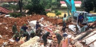 Vietnam landslide hit army camp