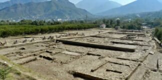 An ancient temple found in a mountain in Pakistan