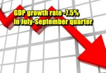 GDP growth rate negetive