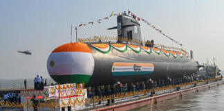 Indian Navy launches fifth Scorpion class submarine1