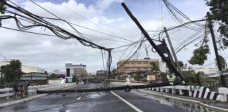 Typhoon weakened in the Philippines