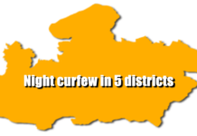 Night curfew in 5 districts