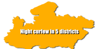 Night curfew in 5 districts