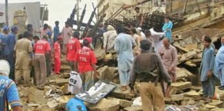 Explosion in Karachi snow factory