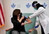 Kamala Harris injects vaccine