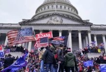 Violent demonstration by Trump supporters