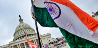 indian flag at capitol
