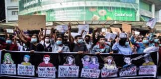 Attack on people opposing coup in Myanmar