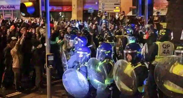 Britain's Bristol street protest