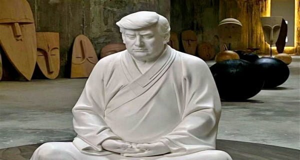 trump as Buddha idols