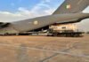 Air Force C-17 globe master airlifted