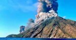Volcanoes bursting on Caribbean island