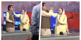 Firdous slaps and abuses Pakistani MP in TV show