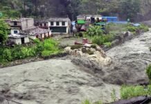 Flood due to heavy rain in Nepal