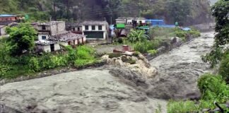 Flood due to heavy rain in Nepal