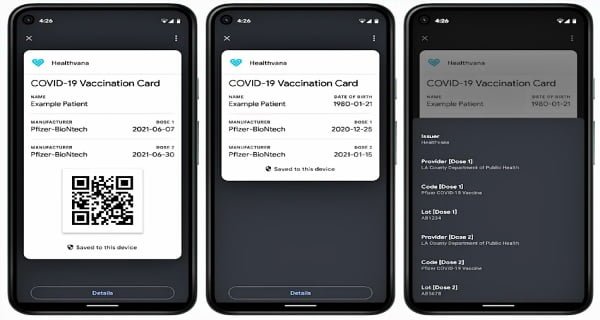 Google COVID-19 Vaccine Cards Natively on Android Phones