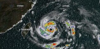 Hurricane In-fa knocked in China