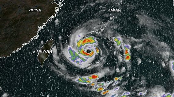 Hurricane In-fa knocked in China