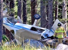 Plane crash near Lake Tahoe in America, 6 killed Plane crash near Lake Tahoe