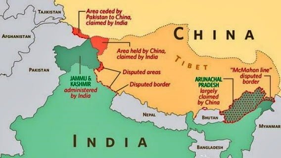 map showing Arunachal Pradesh in India