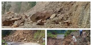 land slide in Himachal