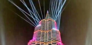 Burj Khalifa puja pandal