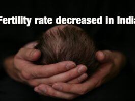 Fertility rate decreased in India