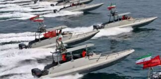 Demonstration of Iranian Navy near Oman