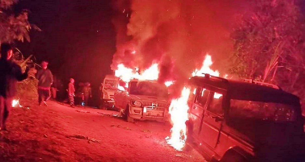 Firing created huge ruckus in Nagaland, villagers raging over the death of 6 people torched vehicles of security forces