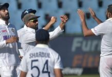 India won first test by defeating South Africa