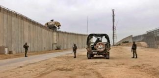 Israel built 65 km long iron wall