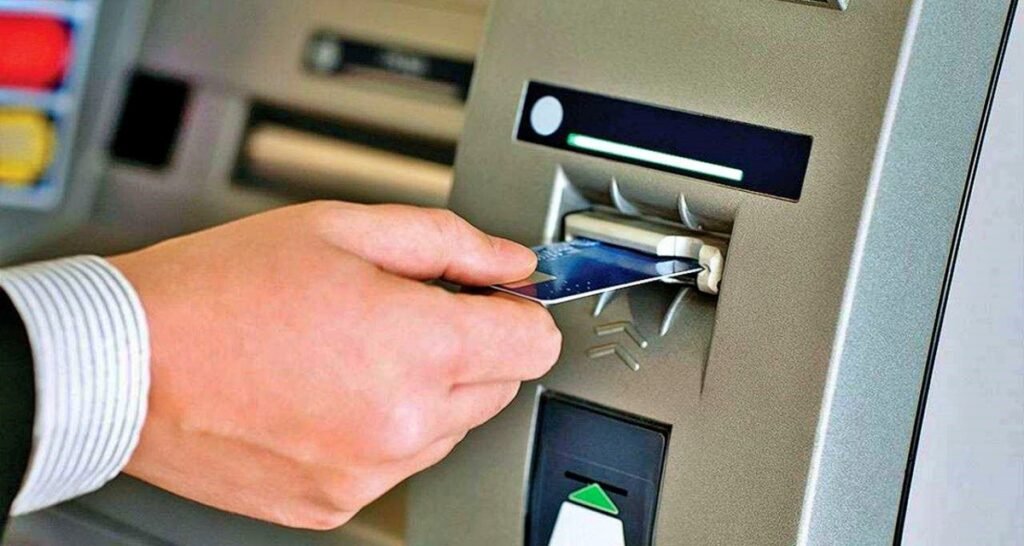 Withdrawing cash from ATM