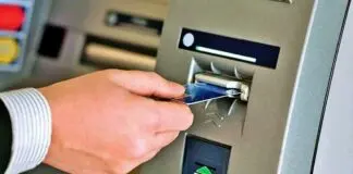 Withdrawing cash from ATM