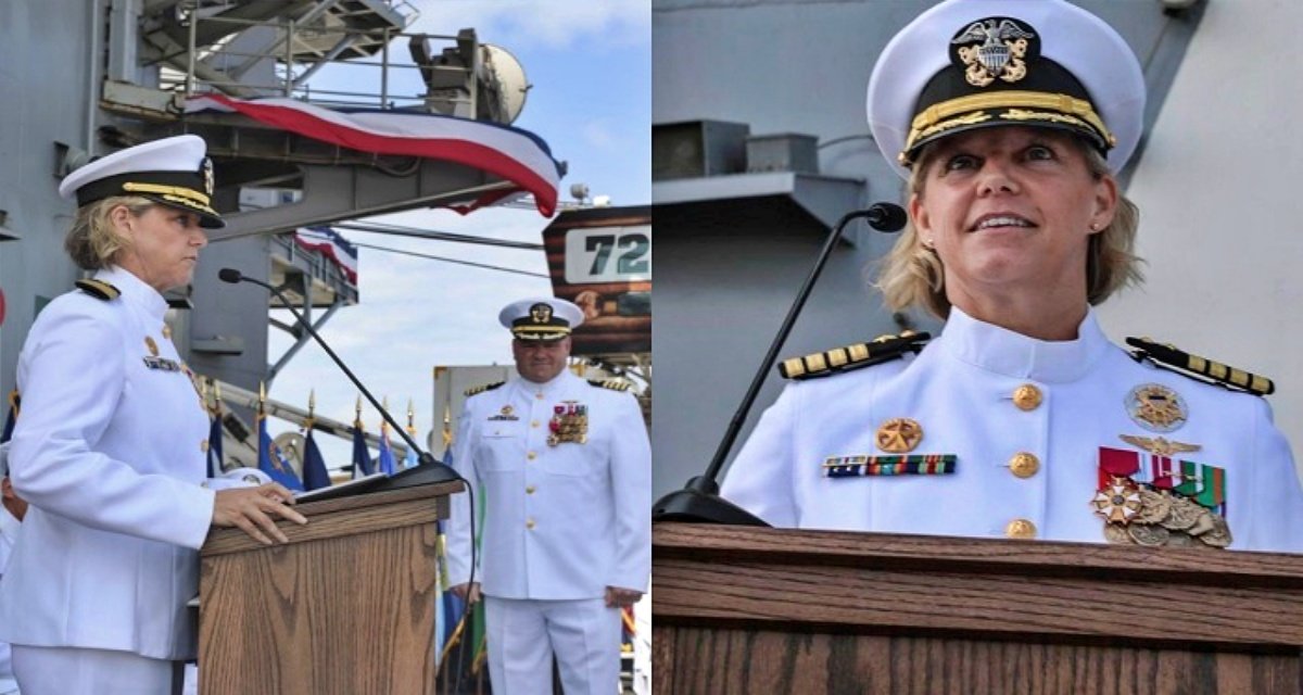 Captain Amy Bornschmidt becomes the first woman to command US nuclear carrier