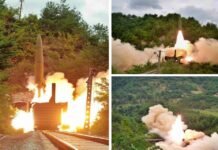 North Korea fired two missiles from the train