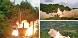 North Korea fired two missiles from the train