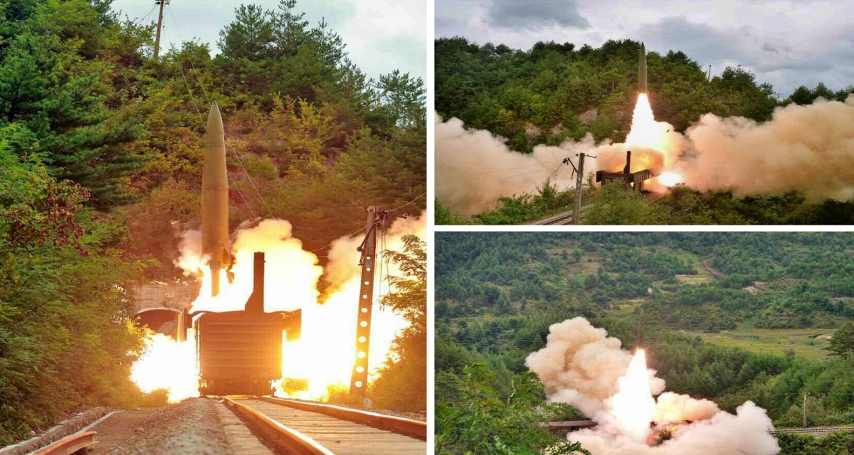 North Korea fired two missiles from the train, flouting the new sanctions, gave a blow to America