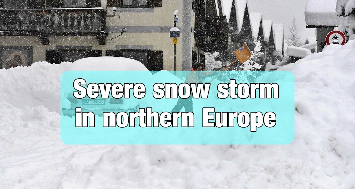 Severe snowstorm in northern Europe kills four